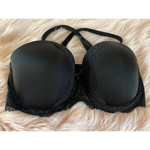 Victoria's Secret Multiway Balconette Bra 36DD Dream Angels Black Pink Lace NEW